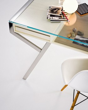 Lui Desk With Drawer & PadBy Gallotti & Radice