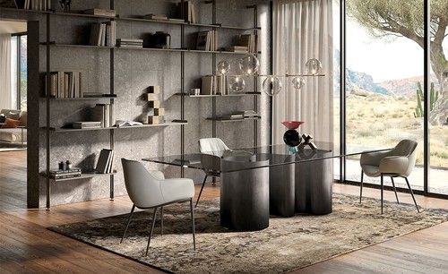 Papel Glass Top Dining Table