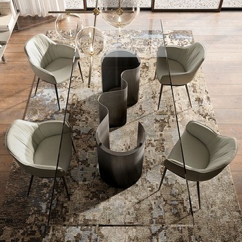 Papel Glass Top Dining Table